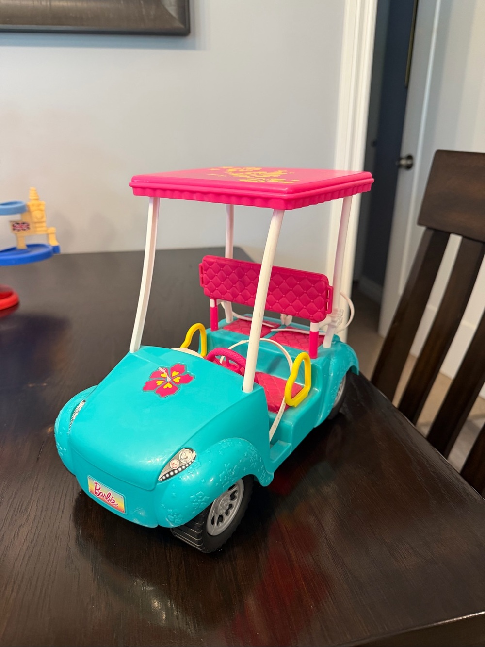 Barbie Teal and Hot Pink Golf Cart Play Vehicle